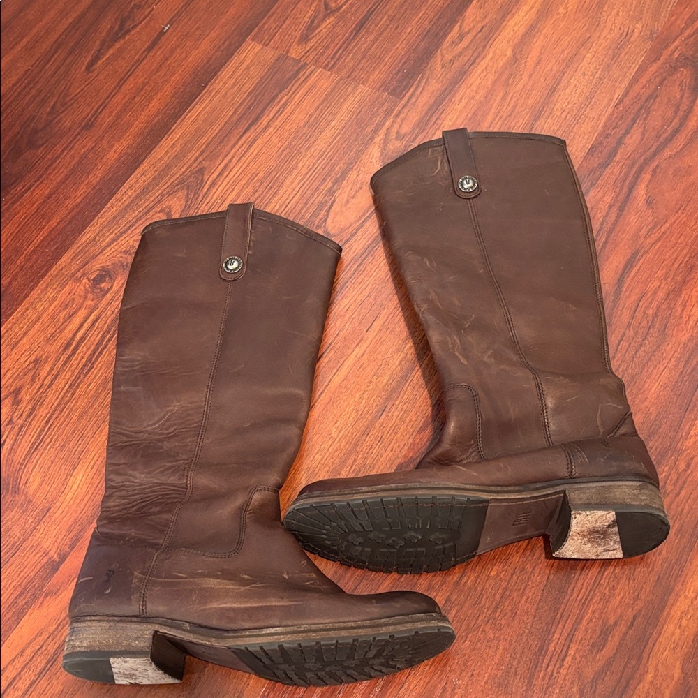 Frye Brown Leather Riding Boots